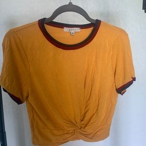 Gaze Mustard Crop Top